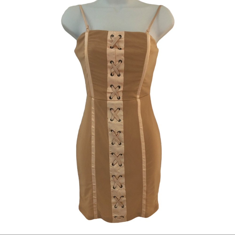 A’GACI MINI NUDE DRESS